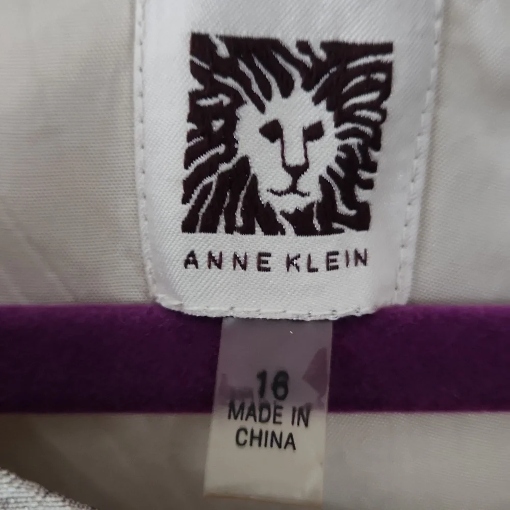 Anne Klein Shimmering Silver A-Line Mini Dress Sz. 16 NWT - Picture 3 of 9